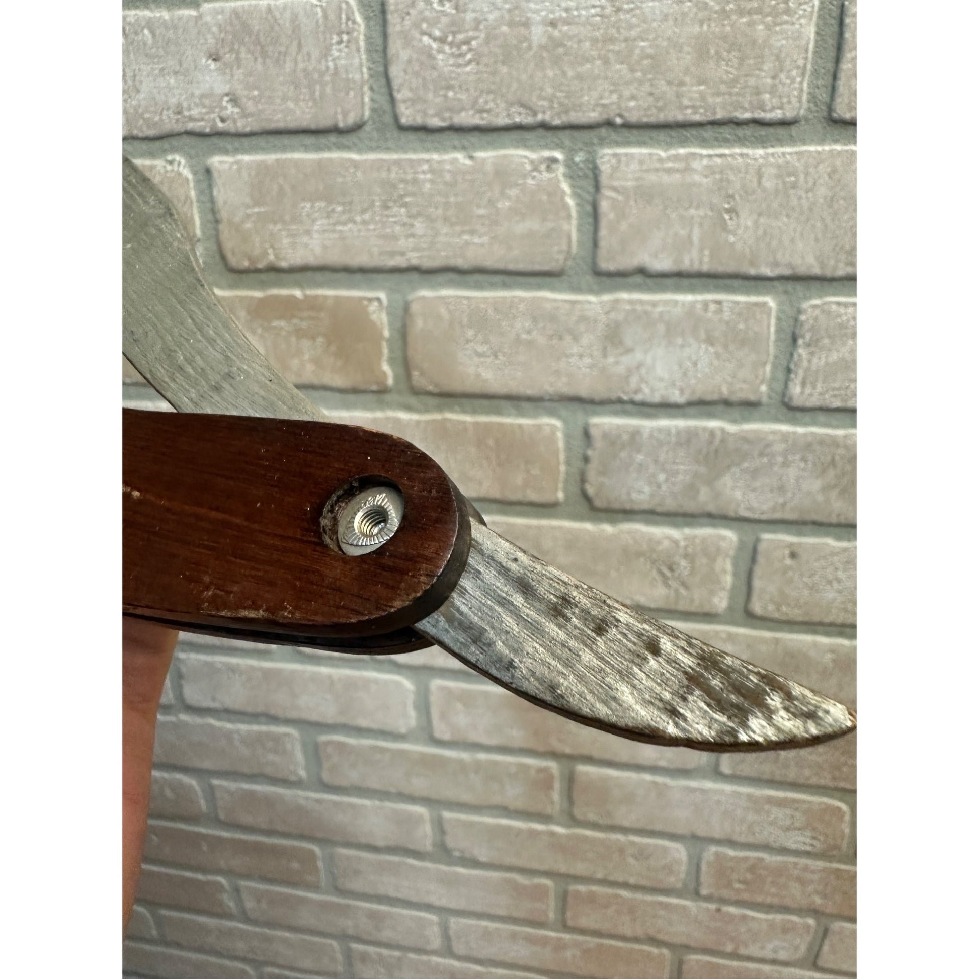 Vintage Marquette Michigan Prison Art Wooden Oversized 15" Straight Razor Prisoner MI