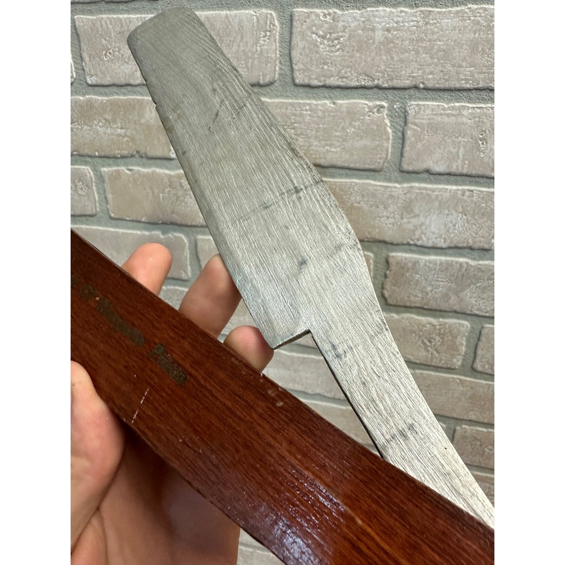 Vintage Marquette Michigan Prison Art Wooden Oversized 15" Straight Razor Prisoner MI