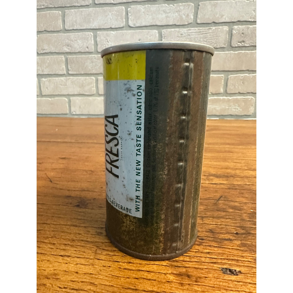 Vintage Fresca Sugar Free Aluminum Pull Tab Soda Can, Yellow Finish