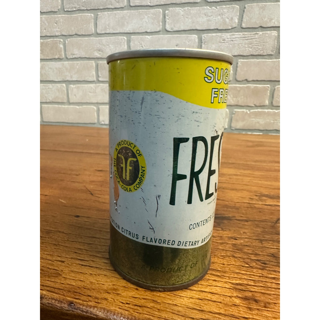Vintage Fresca Sugar Free Aluminum Pull Tab Soda Can, Yellow Finish