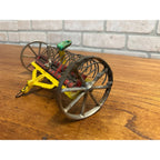 Antique Arcade Cast Iron Dump Hay Rake #703 Farm Implement Original Paint