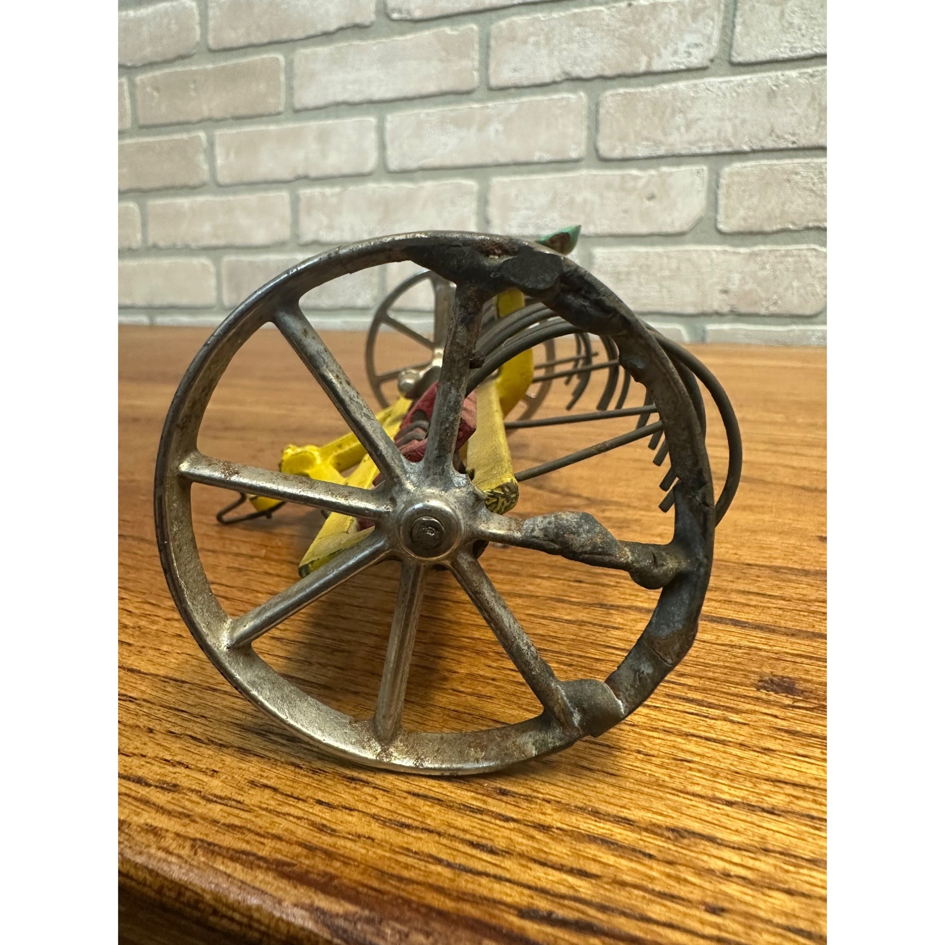 Antique Arcade Cast Iron Dump Hay Rake #703 Farm Implement Original Paint