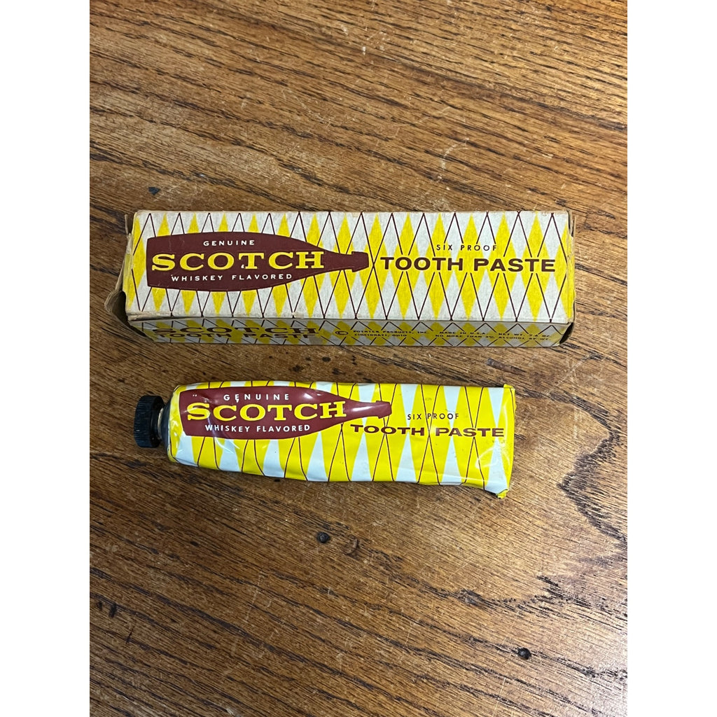 Vintage 1960s Scotch Tooth Paste Novelty Whiskey-Flavored Poynter Products Ohio