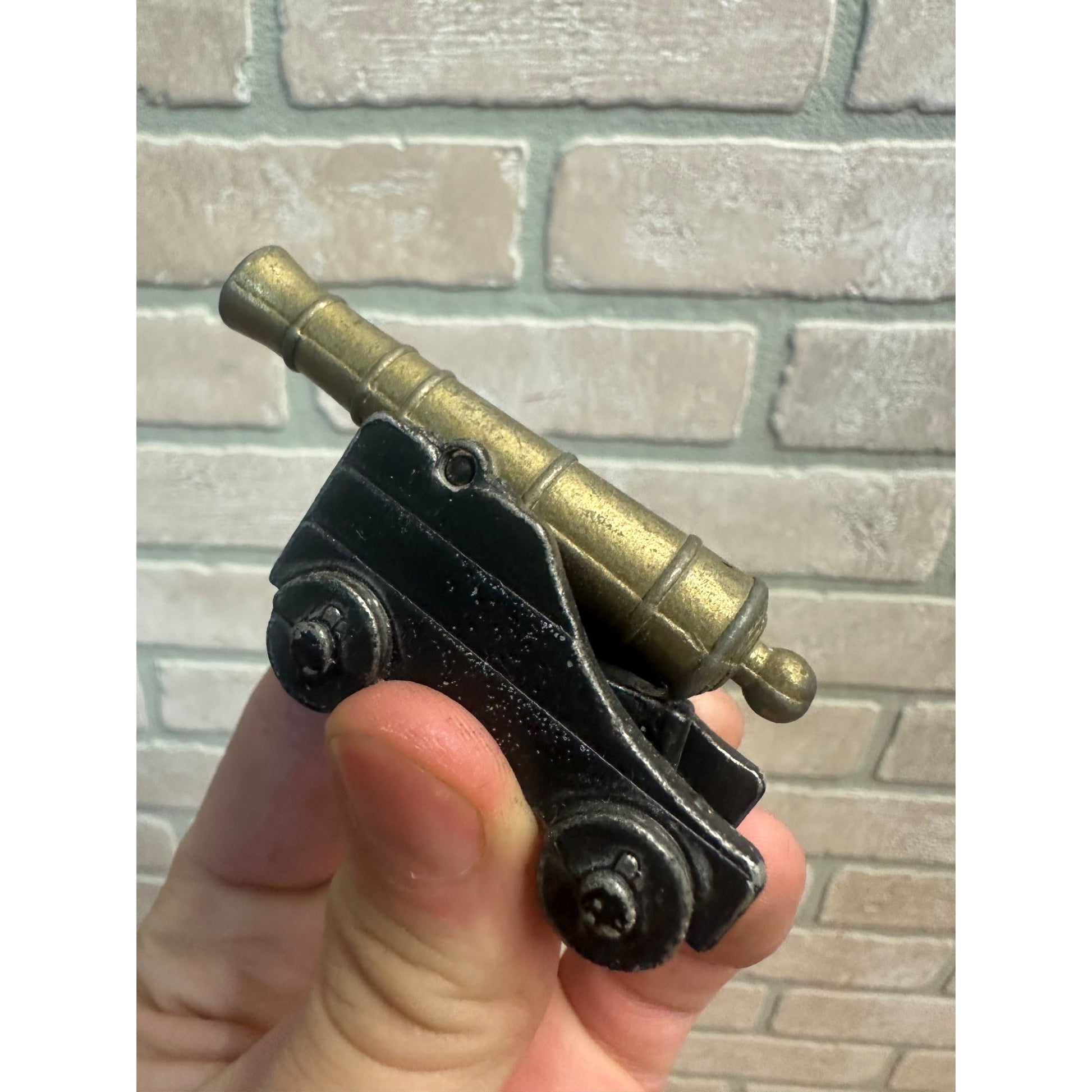 Vintage Lot (2) Civil War Toy Brass & Cast Iron Cannons - Penncraft