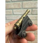 Vintage Lot (2) Civil War Toy Brass & Cast Iron Cannons - Penncraft