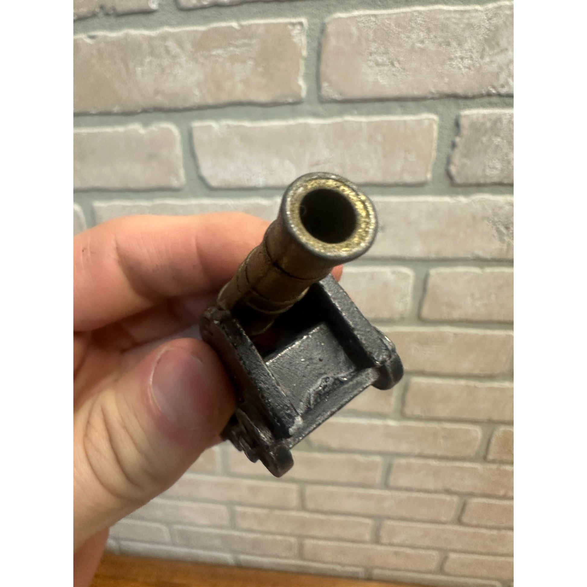 Vintage Lot (2) Civil War Toy Brass & Cast Iron Cannons - Penncraft