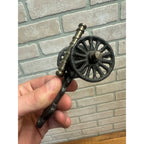 Vintage Lot (2) Civil War Toy Brass & Cast Iron Cannons - Penncraft