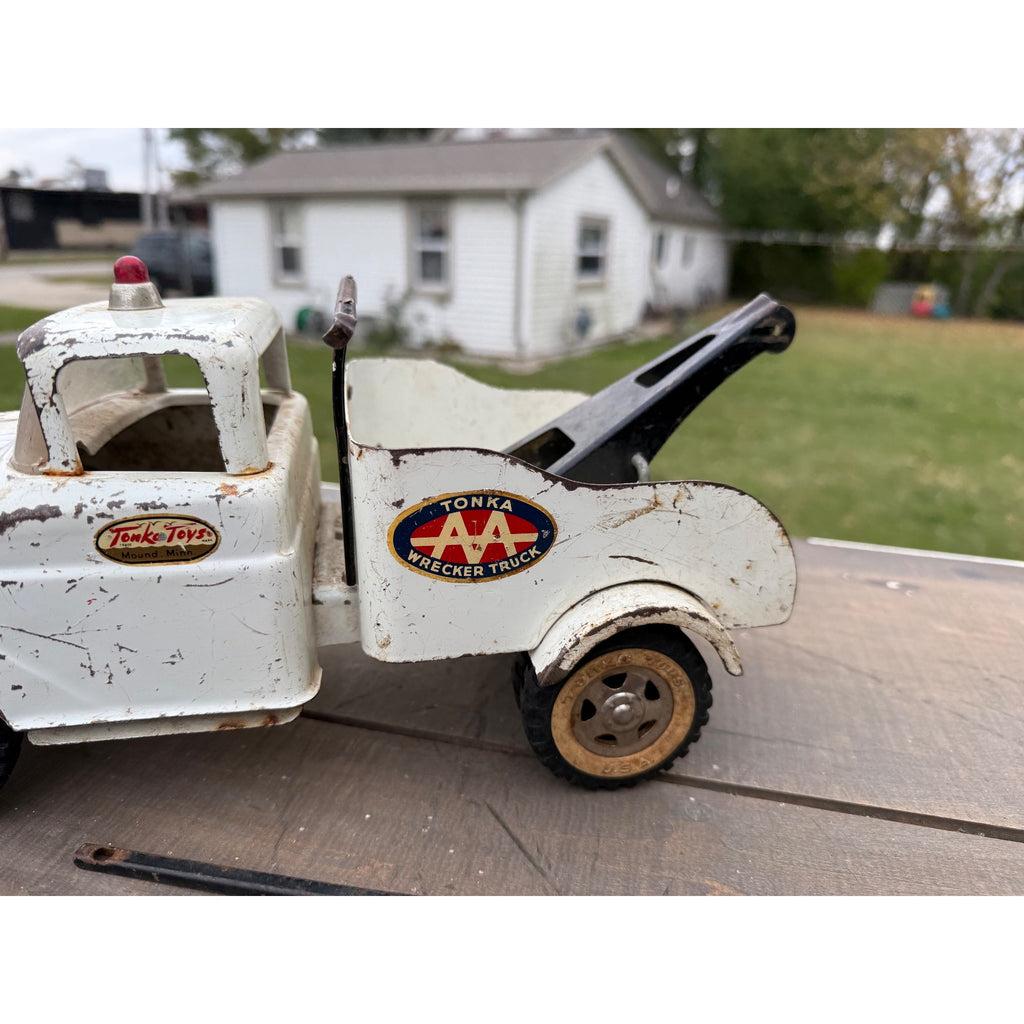Vintage Tonka AA Wrecker Tow Truck Pressed Steel Toy