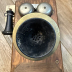 Antique Oak Wall Mount Telephone Leich Electric Co. ? #105-O 1600