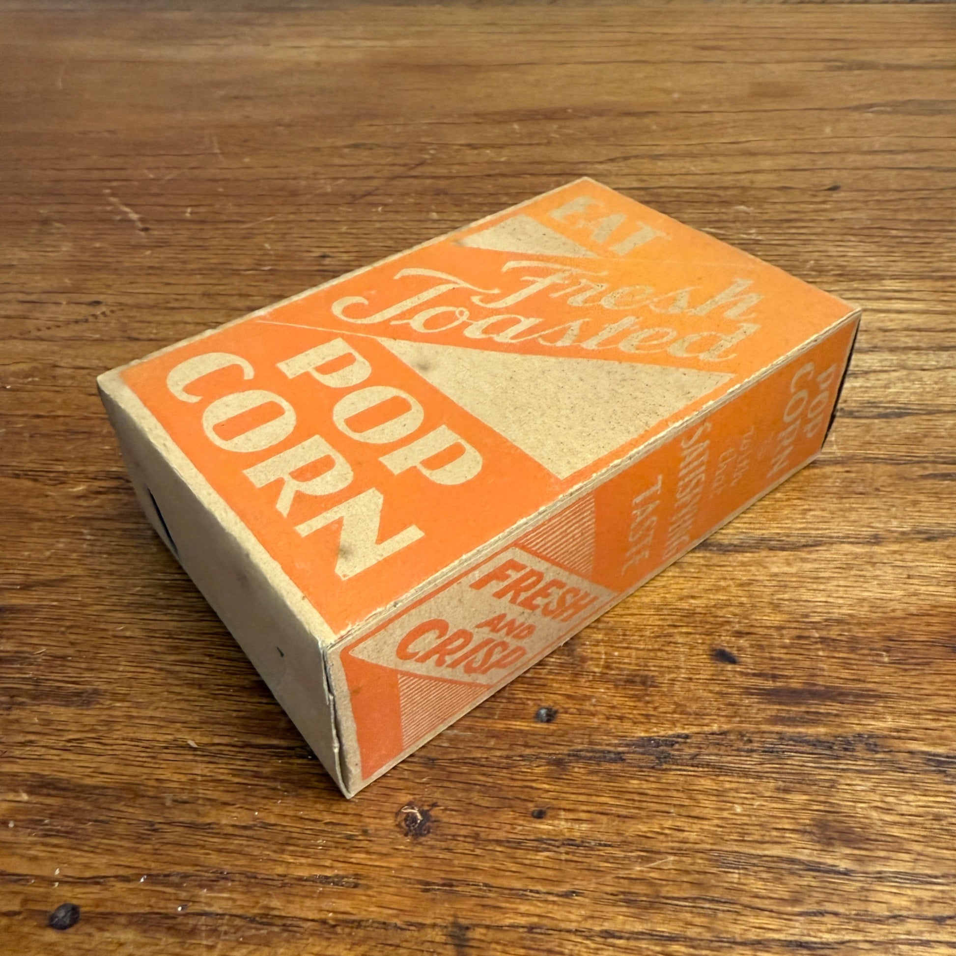 Vintage 1930s Eat Fresh Toasted Pop Corn Box Popcorn Drive In Movie Theater