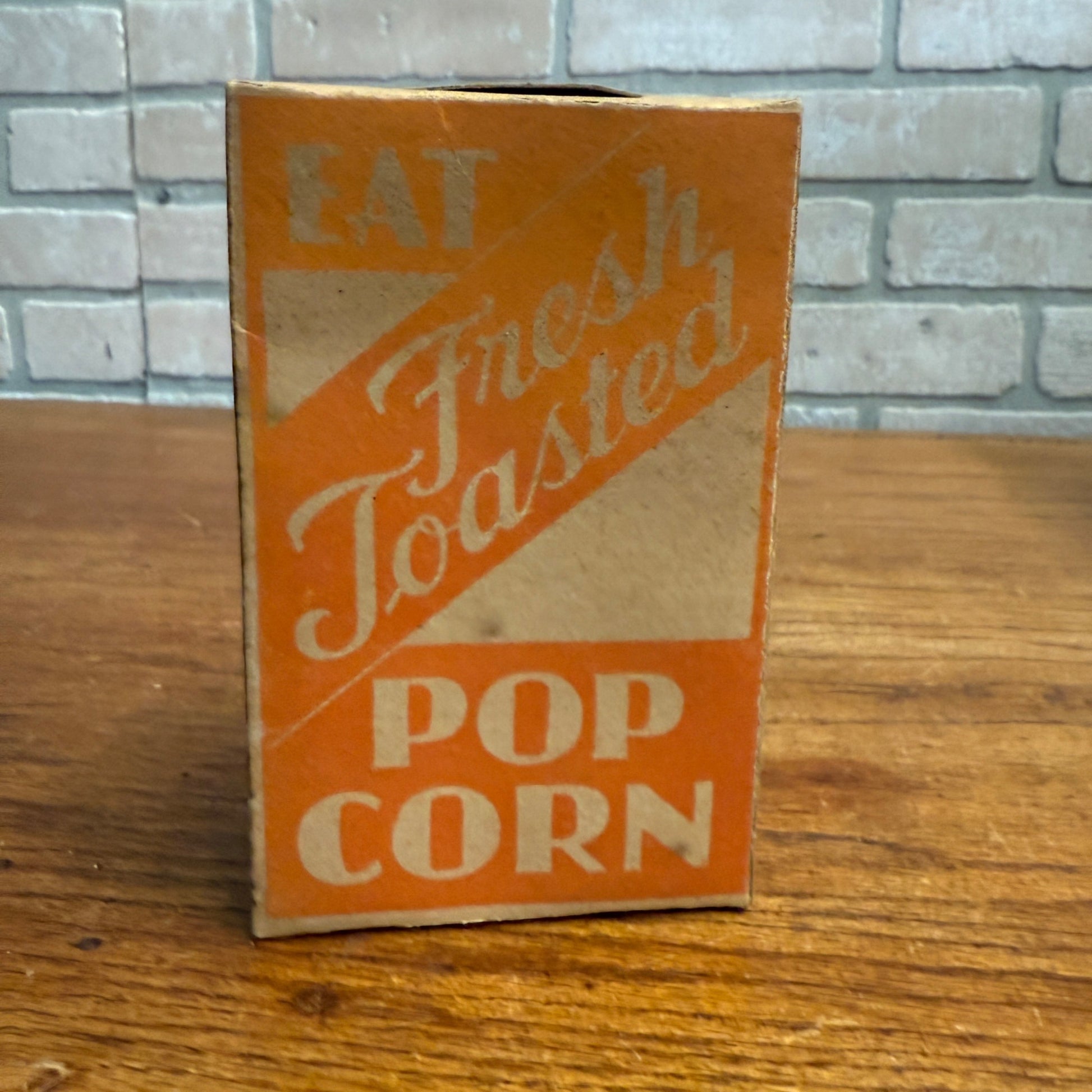 Vintage 1930s Eat Fresh Toasted Pop Corn Box Popcorn Drive In Movie Theater
