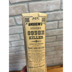 Vintage Andrew's German Cough Killer Empty Cardboard Box Drug Store Circa 1880's Andrews Chemical Co.