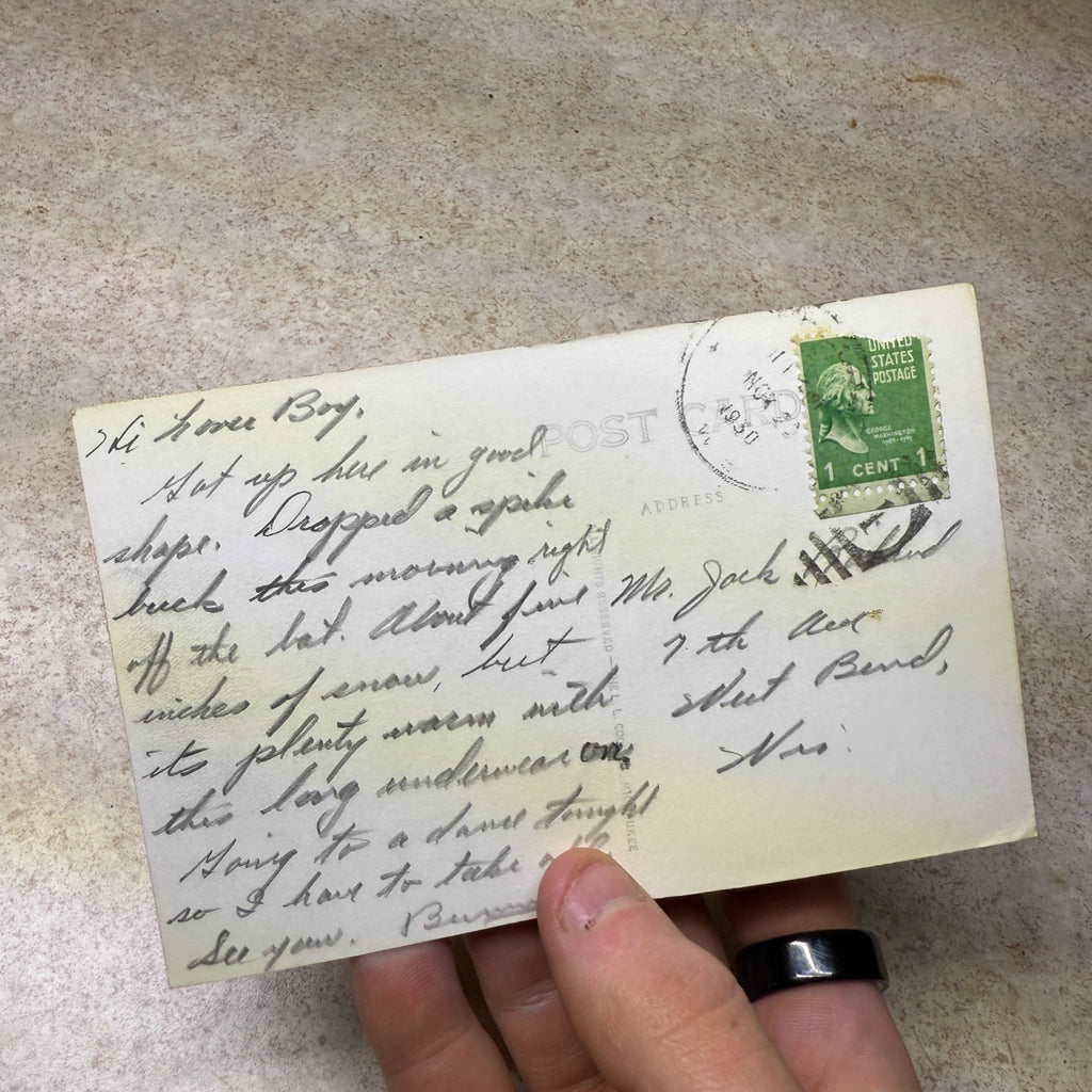 Scarce Phelps Wis Postcard Depot & Chemical Plant RPPC 1930 Postmark