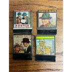 Vintage Lot (4) Portis Hats Unused FULL Matchbooks Advertising Starw Yodeler ++