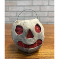 RARE Antique German Ghost or Devil Ghoul Jack o' Lantern JOL White 3" Vintage