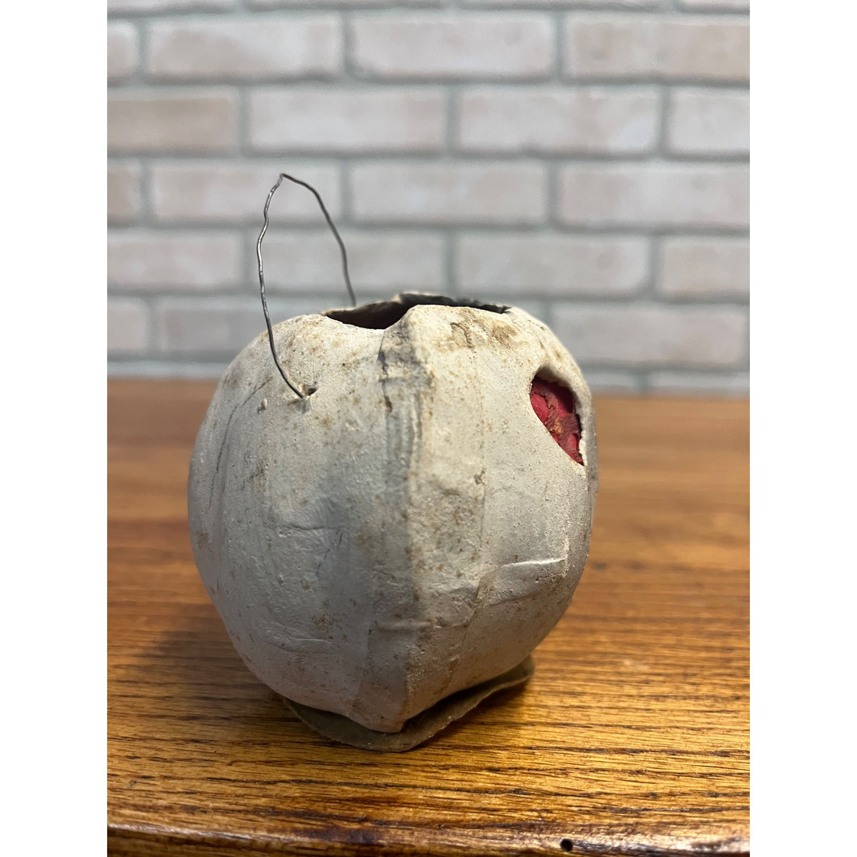 RARE Antique German Ghost or Devil Ghoul Jack o' Lantern JOL White 3" Vintage