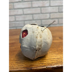 RARE Antique German Ghost or Devil Ghoul Jack o' Lantern JOL White 3" Vintage