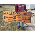 Vintage 1950s Dr. Osicka Redgranite Wisconsin Wooden Doctor Trade Sign