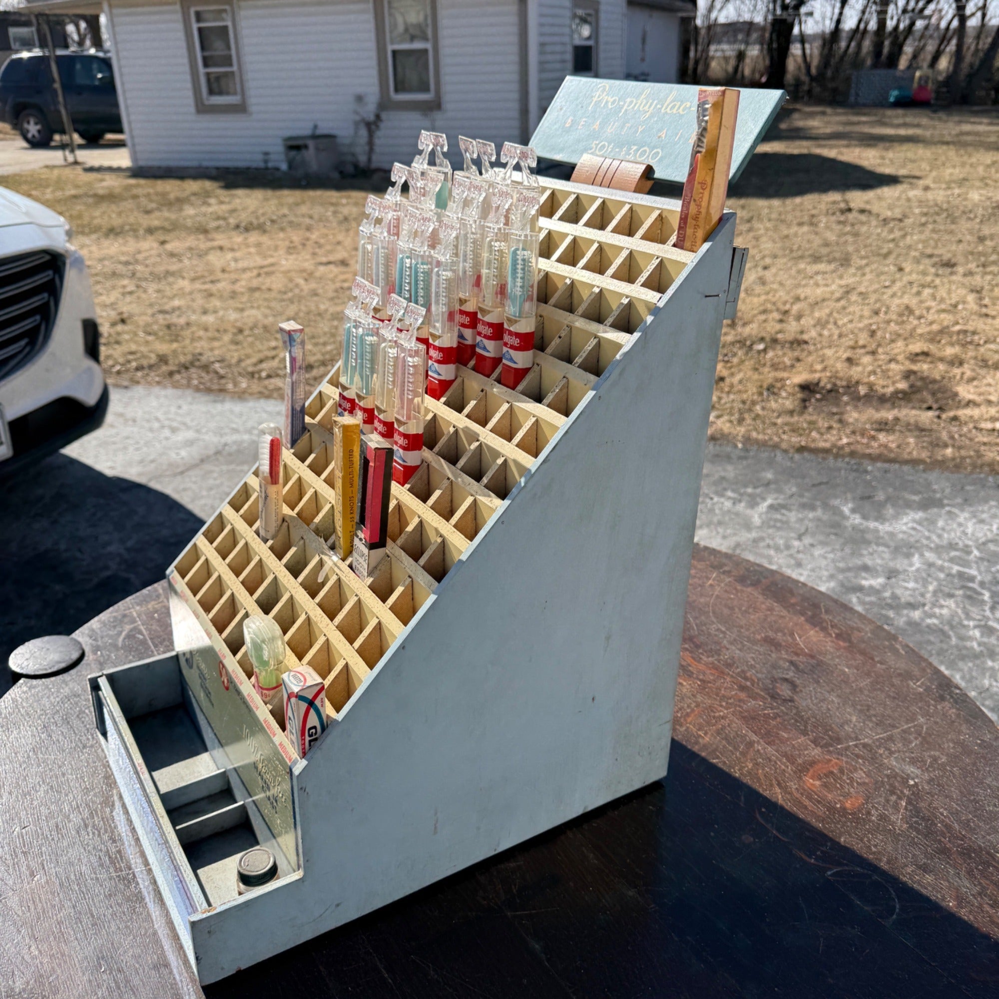 Vintage Toothbrush Advertising Pharmacy Store Display Colgate