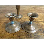 Vintage Arts & Crafts Style Candlesticks Holders (3) Viking Copper MS Co.