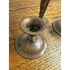 Vintage Arts & Crafts Style Candlesticks Holders (3) Viking Copper MS Co.