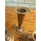 Vintage Arts & Crafts Style Candlesticks Holders (3) Viking Copper MS Co.