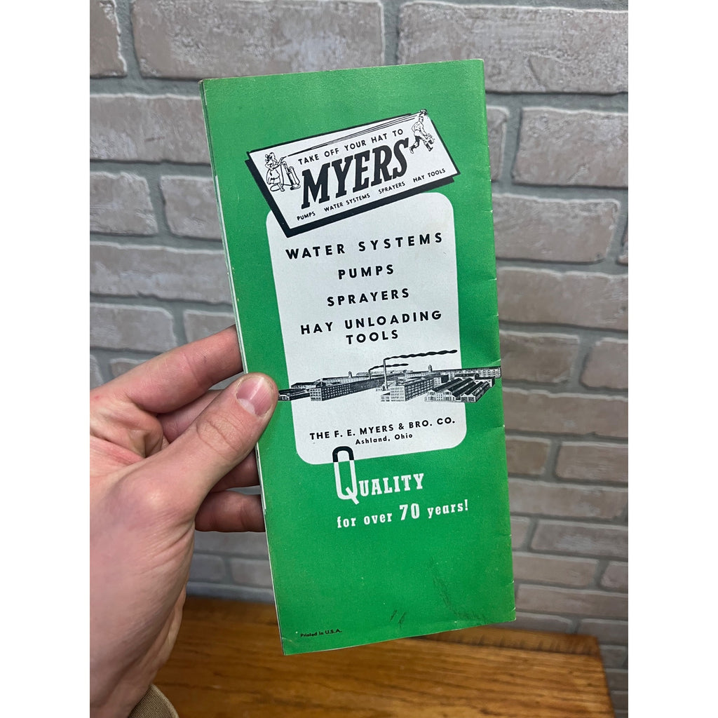 Vintage F.E. Myers Pumps & Water Systems Advertising Brochures 1940s
