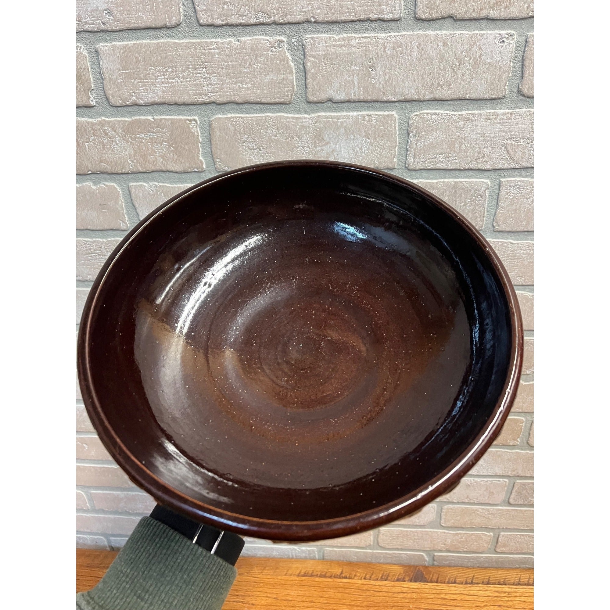 Vintage Red Wing Pottery USA Dancing Pheasant Large Serving Salad Bowl 11"