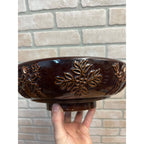 Vintage Red Wing Pottery USA Dancing Pheasant Large Serving Salad Bowl 11"