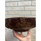 Vintage Red Wing Pottery USA Dancing Pheasant Large Serving Salad Bowl 11"