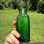 Kepler Green Glass Bottle Marked B W&C London Food Jar 1900s or 1800s