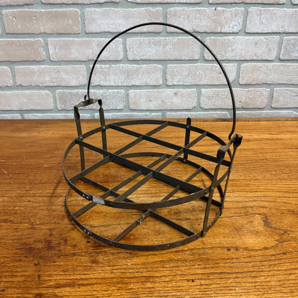 Antique Primitive Wire Pie Carrier Basket Cake Carrier Farmhouse Kitchen Decor
