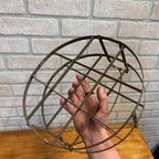 Antique Primitive Wire Pie Carrier Basket Cake Carrier Farmhouse Kitchen Decor