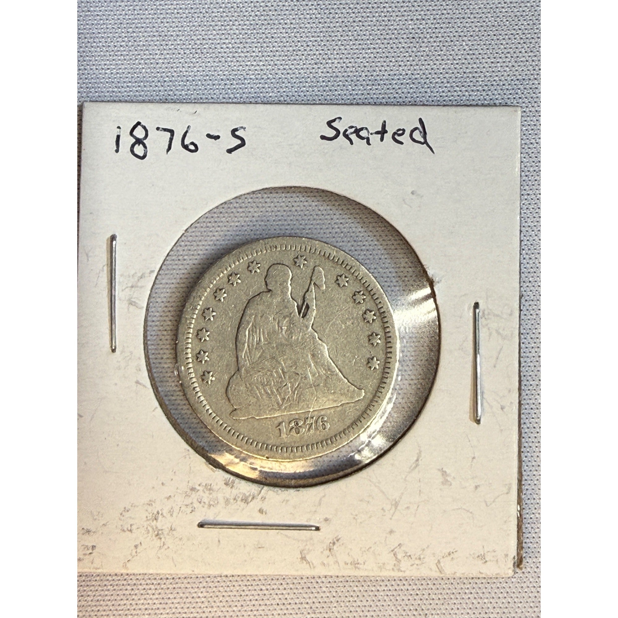 1876-S 25C SEATED LIBERTY SILVER QUARTER