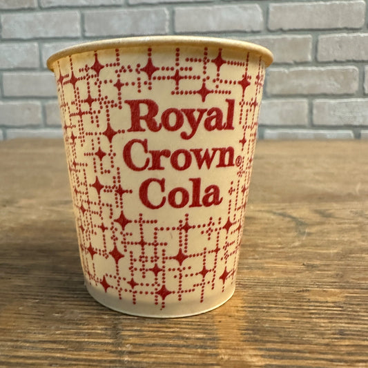 Vintage Royal Crown 5oz RC Cola Soda Paper Wax Promotional Cup