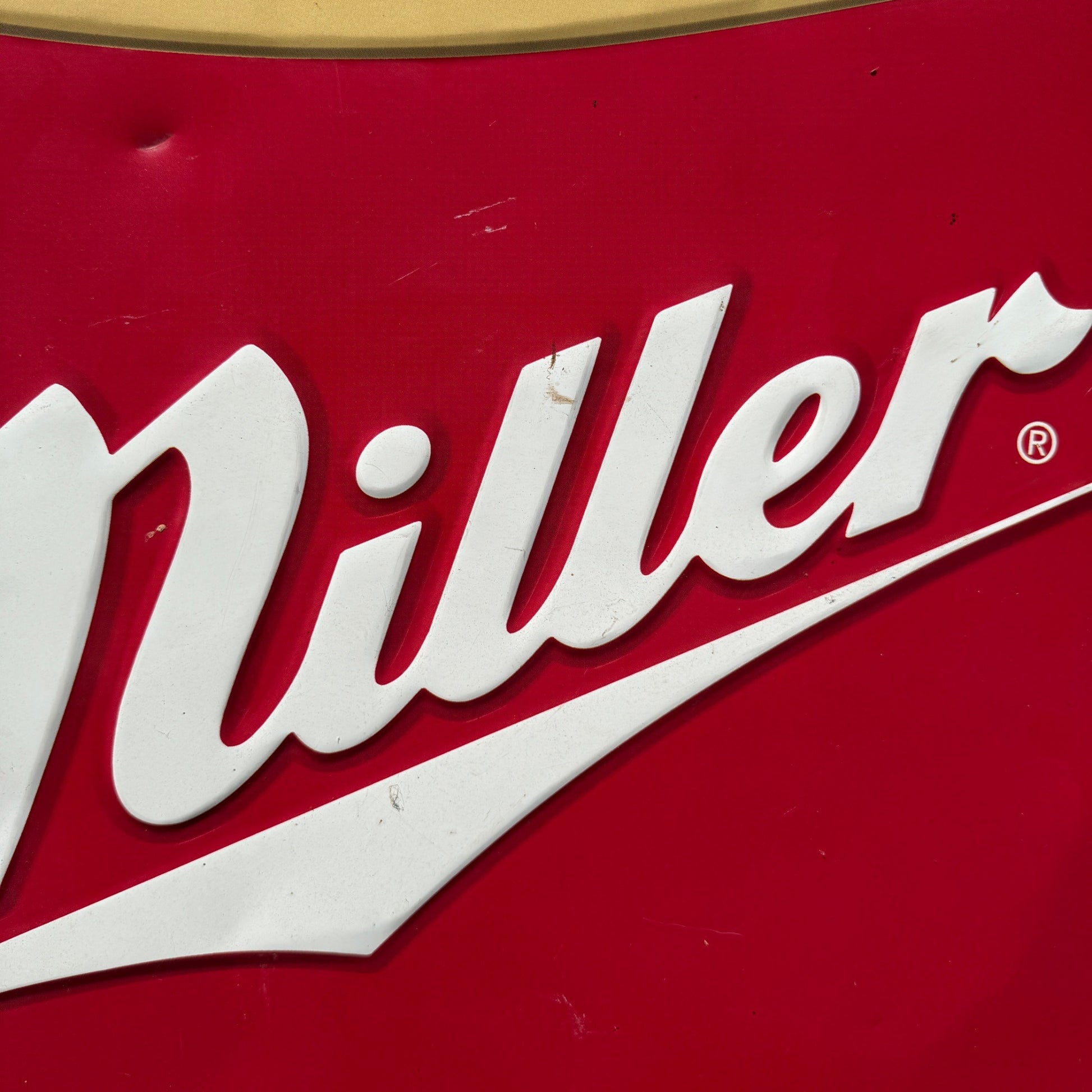 Large Miller High Life Beer Sign Metal Tin 2001