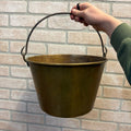 1880s Waterbury Brass Company Brass Bucket Pail Rat Tail Handle 1851