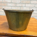1880s Waterbury Brass Company Brass Bucket Pail Rat Tail Handle 1851