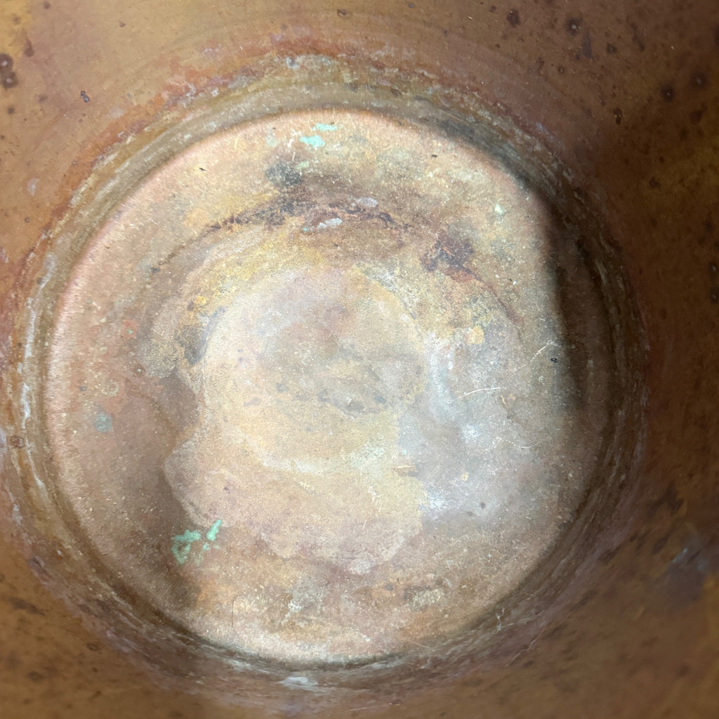 1880s Waterbury Brass Company Brass Bucket Pail Rat Tail Handle 1851