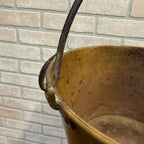 1880s Waterbury Brass Company Brass Bucket Pail Rat Tail Handle 1851