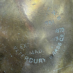 1880s Waterbury Brass Company Brass Bucket Pail Rat Tail Handle 1851