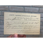 Antique 1891 New Cassel Roller Mills Wisconsin Campbellsport WI Fond du Lac Co. Card
