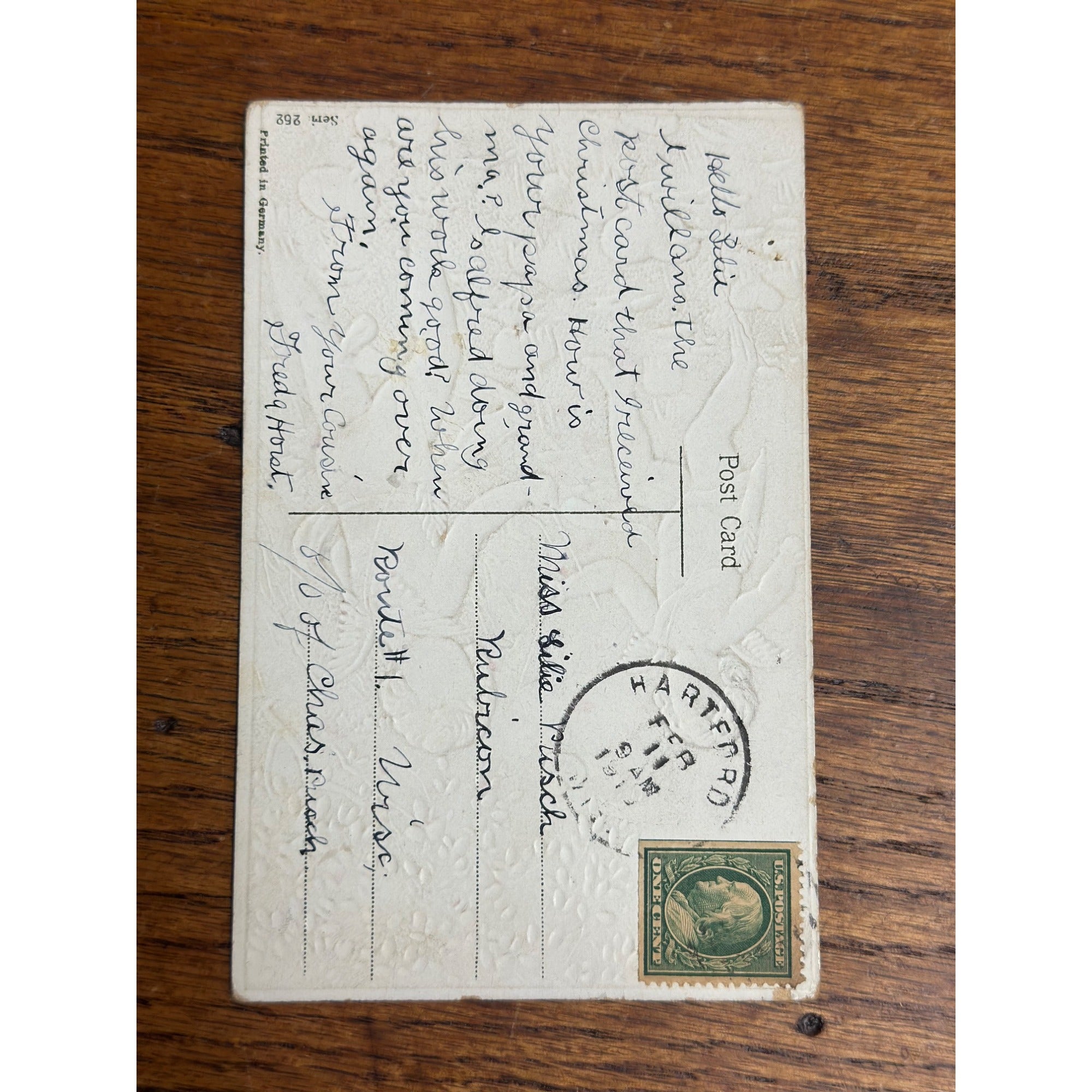 Valentine's Day Postcard Cupids Playing in Heart Field Valentine German 252