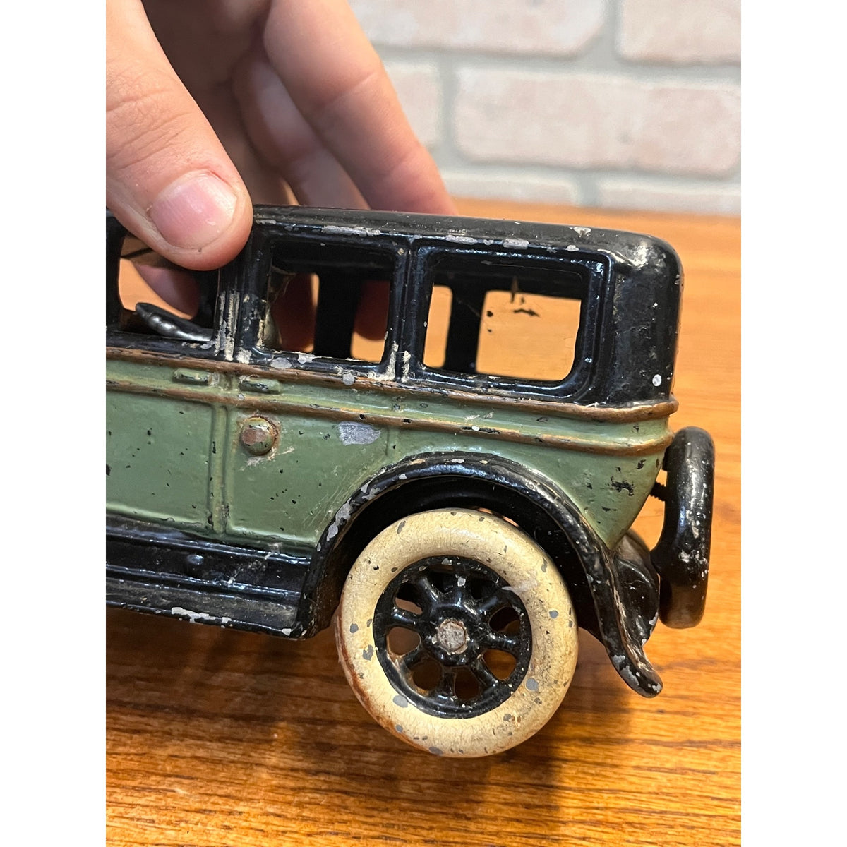 Rare Arcade Cast Iron 8.5" 1927 Buick Coupe Thomas Toy Copy 1980s