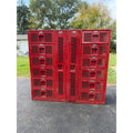 Vintage Red School Gym Locker Cubbies Garage Cabinet Storage
