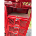 Vintage Red School Gym Locker Cubbies Garage Cabinet Storage