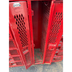 Vintage Red School Gym Locker Cubbies Garage Cabinet Storage