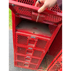 Vintage Red School Gym Locker Cubbies Garage Cabinet Storage