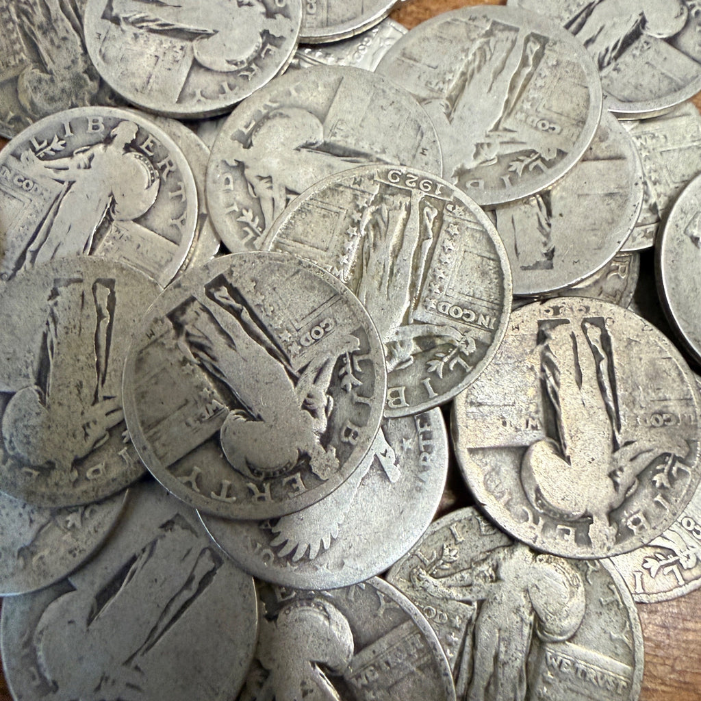 Silver Standing Liberty US Mint Quarter 90% Silver (1916-1930) Culled Random