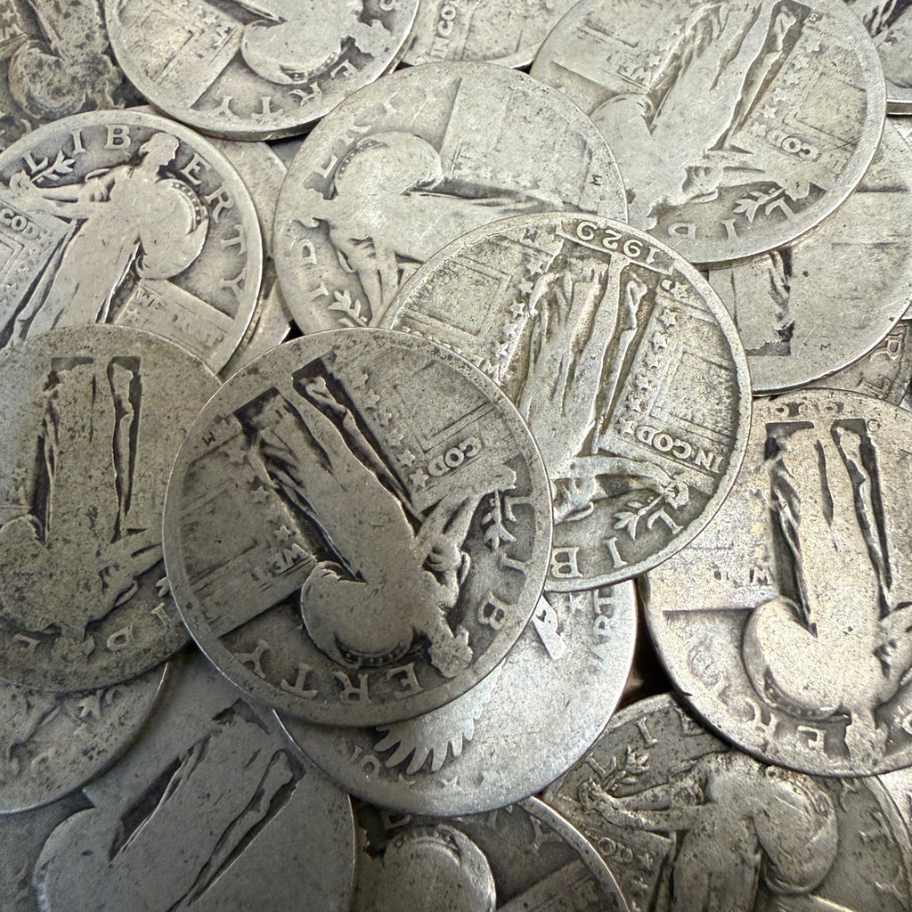 Silver Standing Liberty US Mint Quarter 90% Silver (1916-1930) Culled Random
